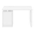47" White Computer Desk With Three Drawers