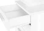 47" White Computer Desk With Three Drawers