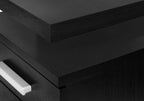 47" Black Computer Desk With Three Drawers