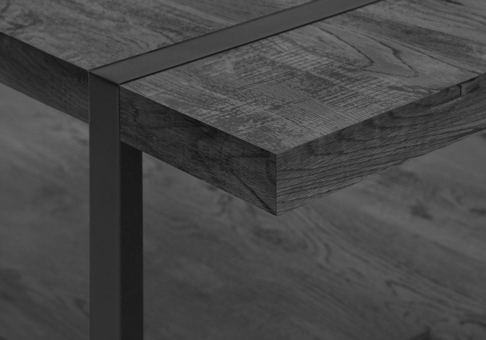 47" Black Coffee Table With Shelf