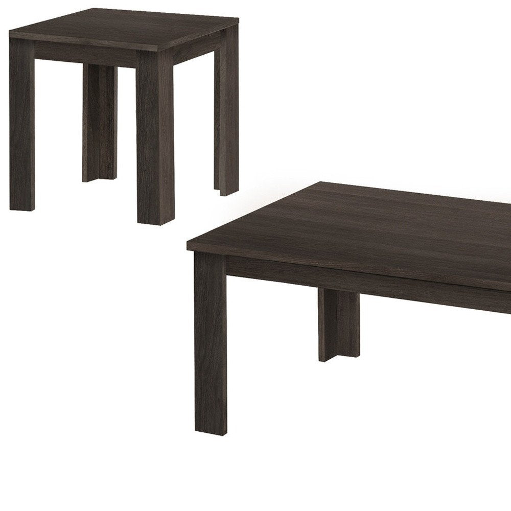 Set of Three 44" Oak Coffee Table