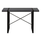 49" Gray and Black Computer Desk