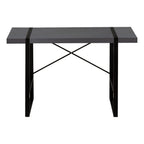 49" Gray and Black Computer Desk