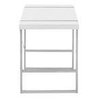 49" White and Gray Computer Desk