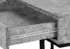 47" Gray and Black Wood and Metal H-Shape Computer Desk With Two Drawers