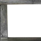 40" Distressed Wash Dark Gray Solid Wood Two Door Accent Cabinet