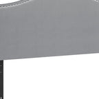 White Faux Leather Upholstered Arched Queen Headboard With Nail Head Trim