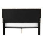 Beige Tufted Linen Queen Bed Frame