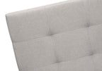 Gray Tufted Linen Upholstered Queen Bed Frame With Drawers
