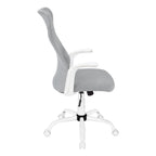 Gray and White Rolling Drafting Chair