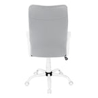 Gray and White Rolling Drafting Chair