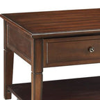 48" Brown Wood Lift Top Coffee Table With Shelf