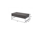 47" Gray and Silver Wood Lift Top Frame Coffee Table