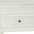 48" White Wood Lift Top Solid Coffee Table With Two Drawers