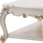 47" Pearl Wood Coffee Table With Shelf