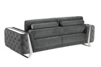 90" Beige Velvet Sofa With Gold Legs