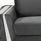 90" Beige Velvet Sofa With Gold Legs