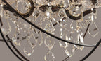 Bronze Unique Statement Five Light Metal Chandelier