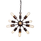 Brown Sputnik Twelve Light Metal Chandelier