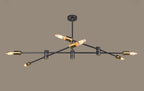 Bronze Sputnik Six Light Metal Chandelier
