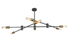 Bronze Sputnik Six Light Metal Chandelier