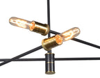 Bronze Sputnik Six Light Metal Chandelier