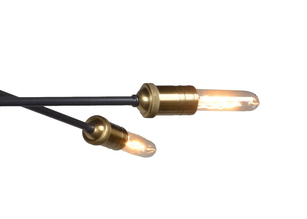 Bronze Sputnik Six Light Metal Chandelier