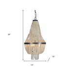 Bronze Unique Statement Three Light Metal Chandelier With White Shades