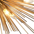 Gold Sputnik Twelve Light Metal Chandelier