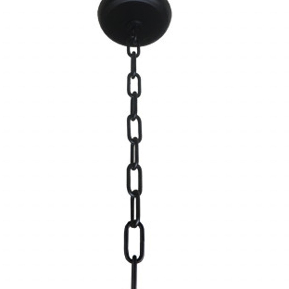 Amber Unique Statement Five Light Metal and Beveled Glass Chandelier With Amber Shades