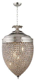 Silver And Clear Metal and Faux Crystal Bling Hanging Pendant