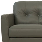 83" Orange Leather Sofa With Black Legs