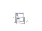 47" White Wood Writing Desk With Two Drawers