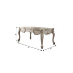 72" White Wood Executive Desk With Three Drawers