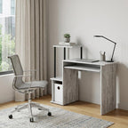 37" Antiqued White Computer Desk