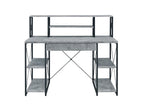 47" Gray and Black Computer Desk
