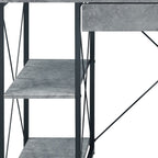 47" Gray and Black Computer Desk
