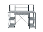 47" Gray and Black Computer Desk