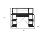 47" Black Computer Desk