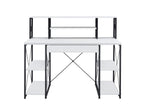 47" White and Black Computer Desk