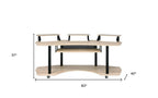 83" Natural and Black Music Recording Studio Desk
