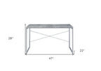 47" Gray and Black Writing Desk