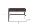 42" Brown and Black Writing Desk