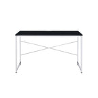 47" Black and Silver Writing Desk