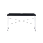47" Black and Silver Writing Desk
