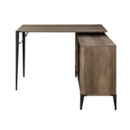 48" Brown and Black L Shape Writing Desk