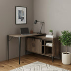 48" Brown and Black L Shape Writing Desk