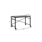 47" Brown and Black Writing Desk