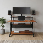 67" Brown and Black Music Desk