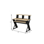 47" Natural and Black Music Desk